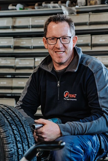 Jochen Ullmer, Fahrzeugbaumeister und Werkstattmeister der FEIG GmbH.